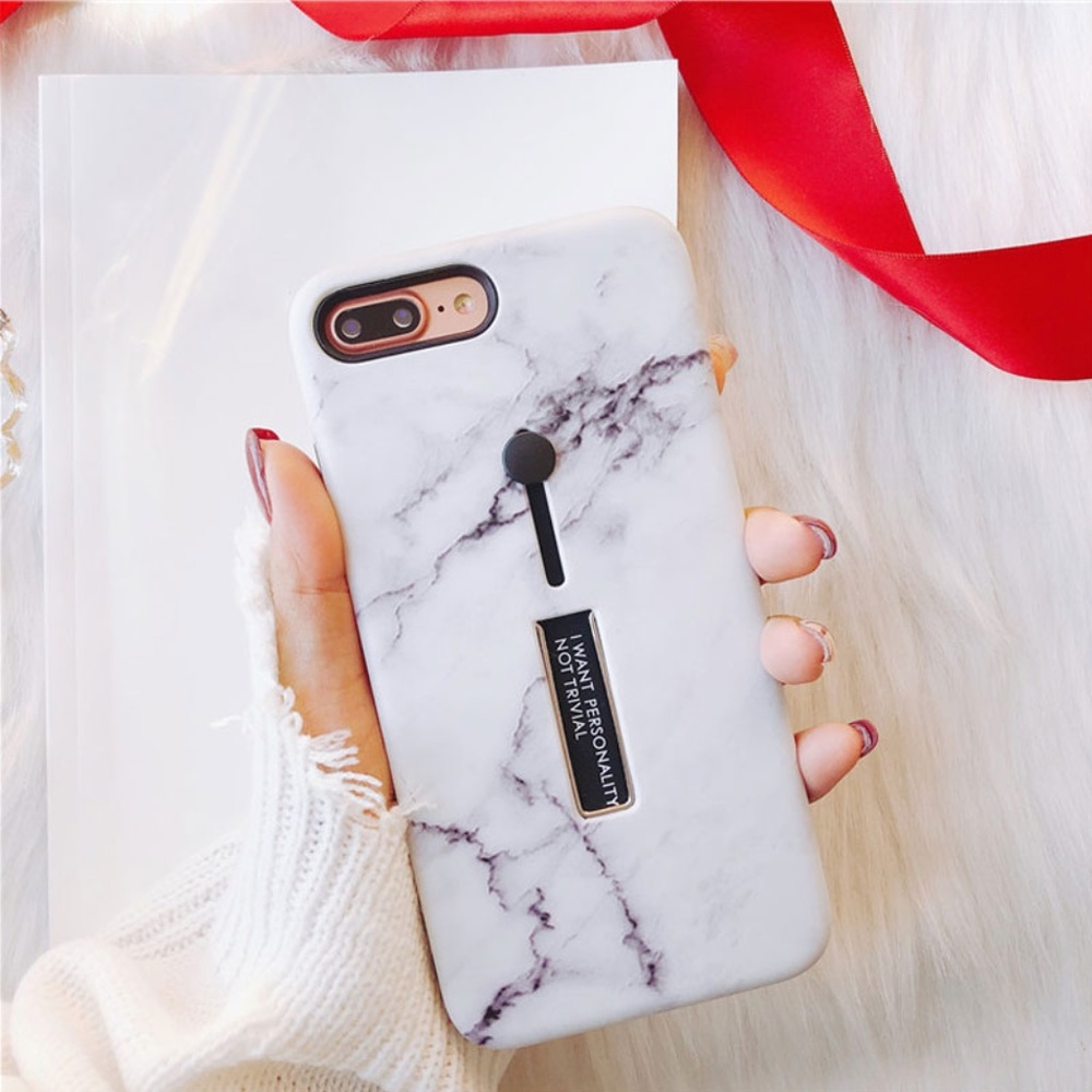 iPhone 7/8/Plus/X/XS/Max/XR Marble Loop Ring Case - Picture 8 of 8